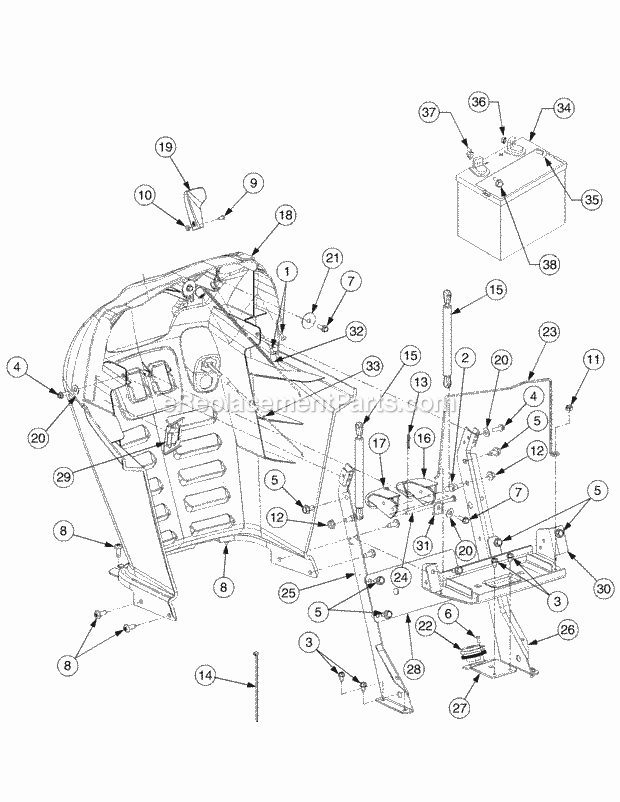 Dash Panel Diagram and Parts List for SLT1554 13AK11CK709, 13AK11CK710, 13AK11CK712 Cub Cadet Lawn Tractor